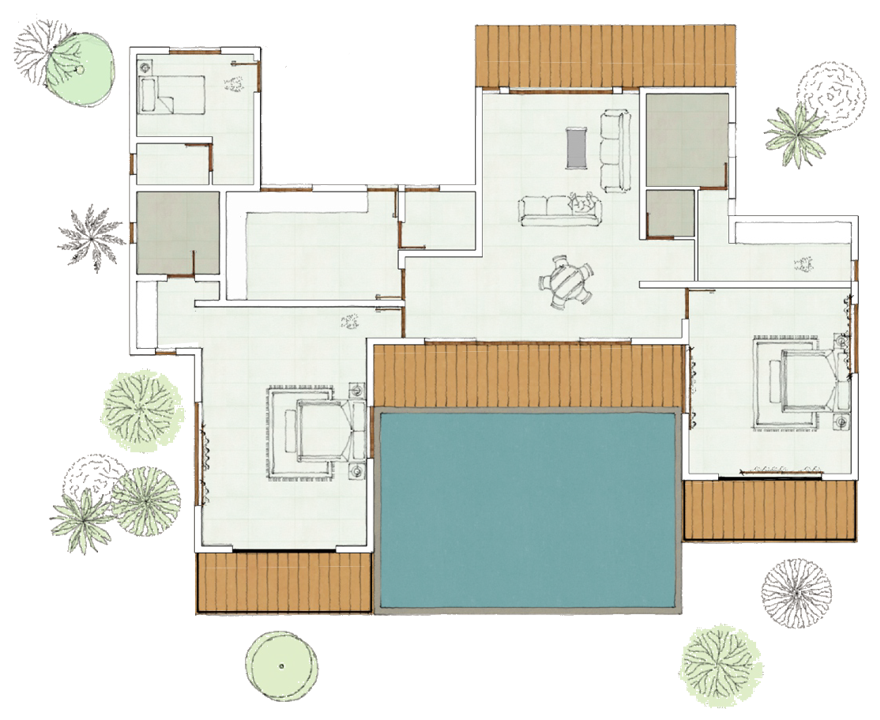aambal pool villa floor plan
